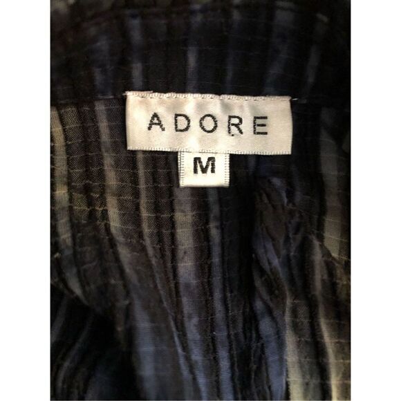 Adore blue and beige asymmetrical popover blouse - Picture 9 of 10